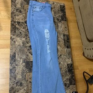 Women’s Distressed Flared Jeans